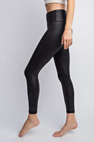 Plus PU Chintz Full-Length Leggings Rae Mode