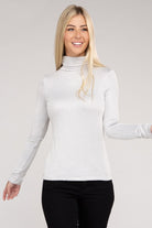 Zenana Ribbed Turtle Neck Long Sleeve Top