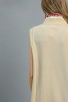 Umgee Frill Contrast Trim Sleeveless Luxe Knit Mini Dress
