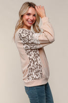 Haptics Two Tone Sweater Top With Lace Detail
