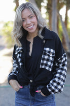 Haptics Feeling Fab Button Down Flannel Shacket BLACKFRIDAY