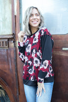 Sew In Love Wine Floral Pullover Farewell Winter