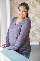 Sew in Love Berry Plaid Long Sleeve Top Shirts & Tops