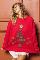 BiBi Sequin Star Tinsel Christmas Sweater