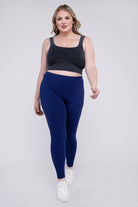 Zenana Plus Premium Cotton Full Length Leggings ZENANA