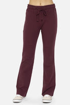 Mono B Drawstring Flared Pants Plum