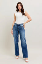 Judy Blue Dark Washed High Waist 90's Straight Leg Jeans