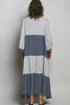 POL Tiered Boho Two-Tone Maxi Dress