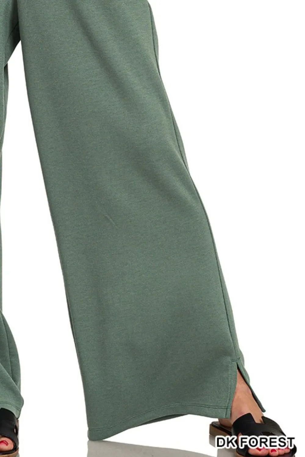 Zenana Dark Forest Scuba Drawstring Pants
