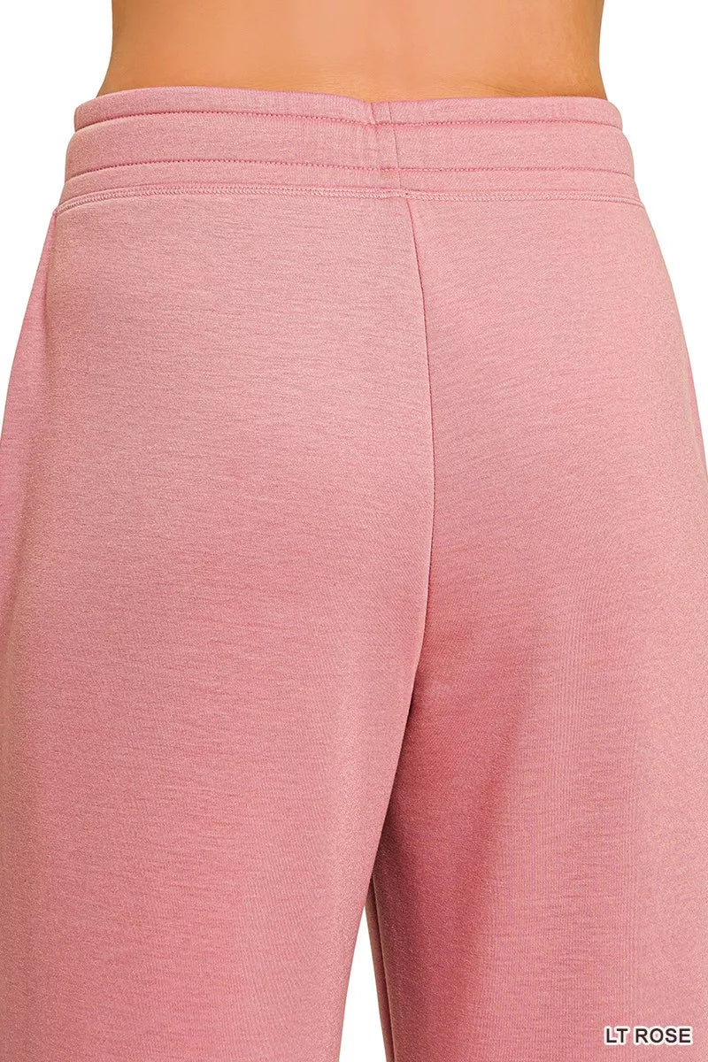 Zenana Drawstring Scuba Joggers with Pockets