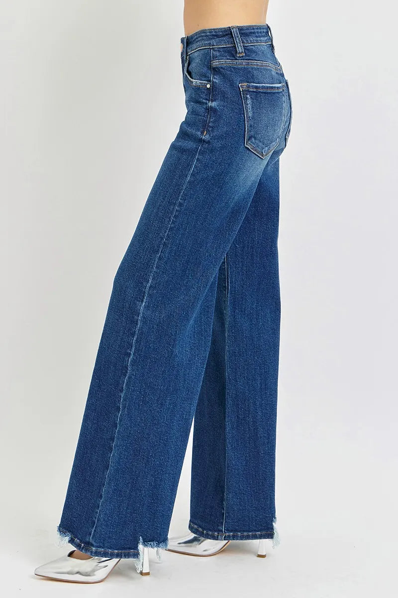RISEN Mid Rise Wide Jeans
