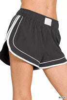 Zenana Black Soft Woven Lined Dolphin Shorts