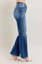 Judy Blue Dark Washed High Waist 90's Straight Leg Jeans
