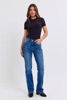 Judy Blue Mid-Rise Bootcut Jeans with Thermal Lining Jeans