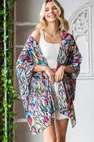 Heimish Multi Color Snake Open Cardigan