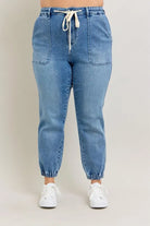 Judy Blue Medium Washed High Waist Denim Jogger