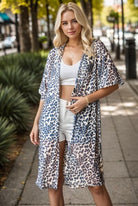 Heimish Taupe Leopard Open Front Cardigan Taupe