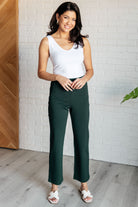 Dear Scarlett Magic Straight Pants in Hunter Green Ave Shops