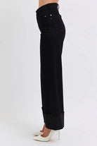 Judy Blue Black High Waist Reto Wide Leg W/ Cuff