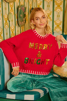 BiB Redi Christmas Theme Sequin Lattering Sweater