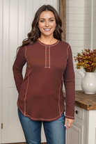 Heimish Golden Ginger Long Sleeve Top