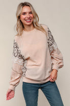 Haptics Two Tone Sweater Top With Lace Detail