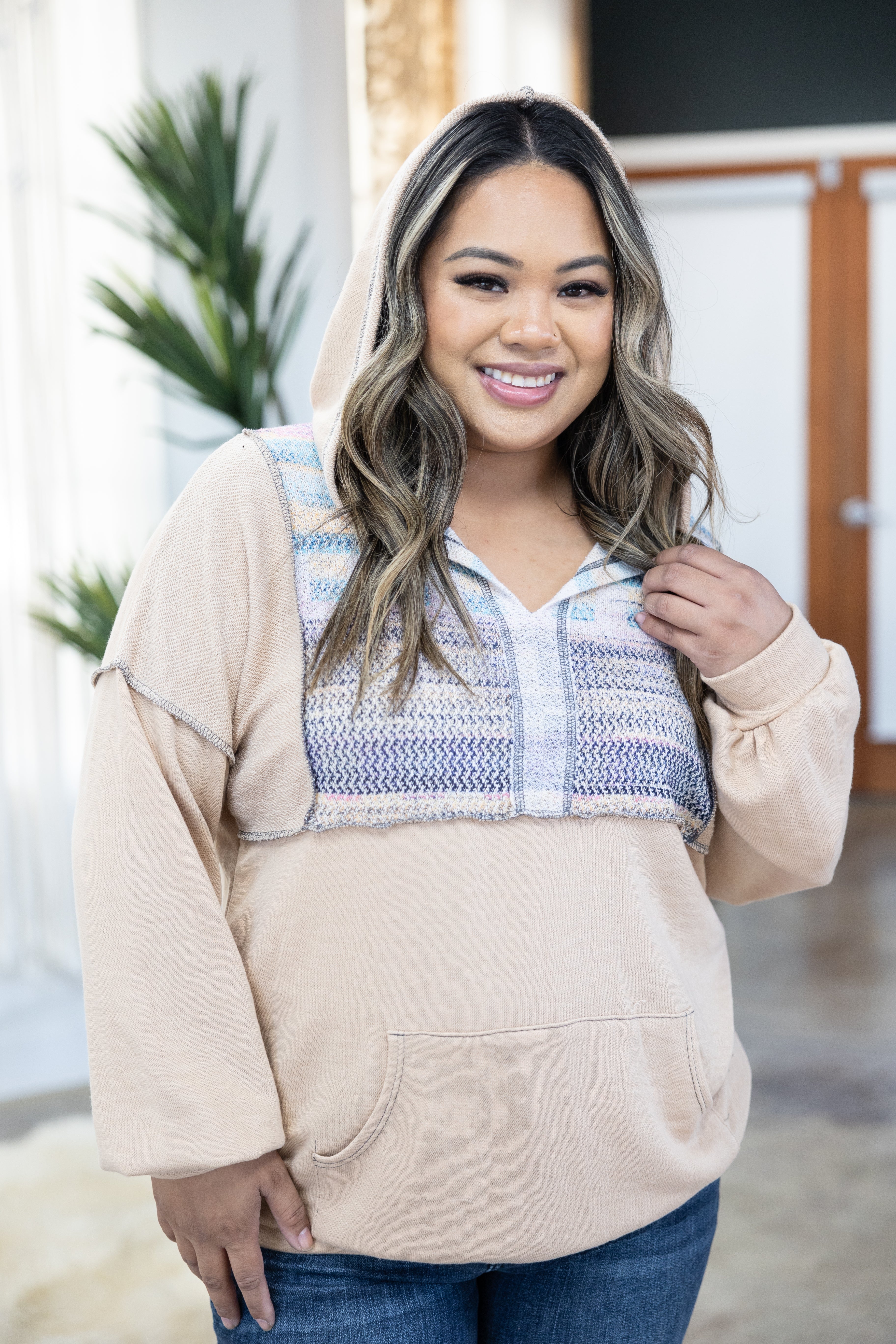 Digital Vibing Taupe Hoodie Farewell Winter