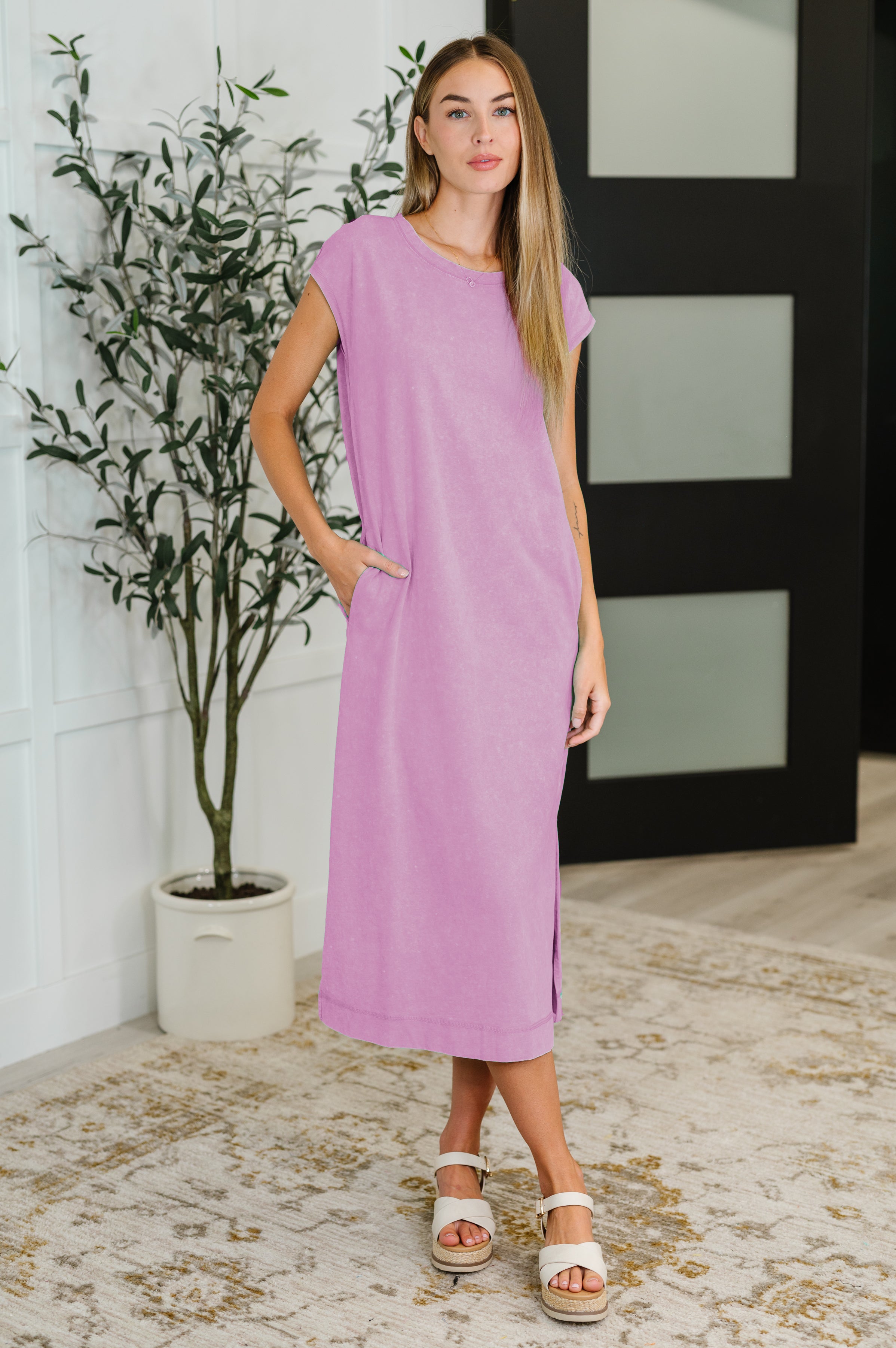 PREORDER: Mineral Wash Relaxed Maxi Tank Dress in Three Colors Womens