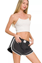 Zenana Black Soft Woven Lined Dolphin Shorts BLACK