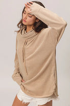 BiBi Taupe Solid Side Pocket Thumb Top