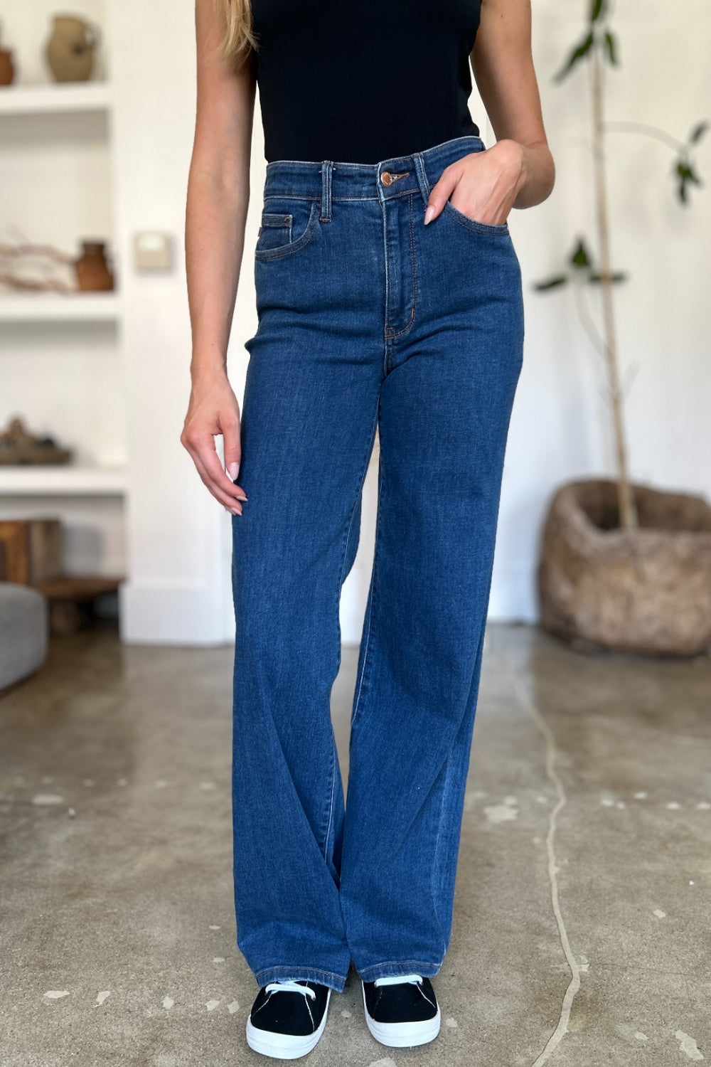 Judy Blue High Rise Straight Jeans Trendsi