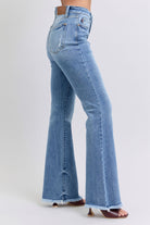 Judy Blue Medium Washed Raw Hem High Rise Bootcut Jeans Jeans