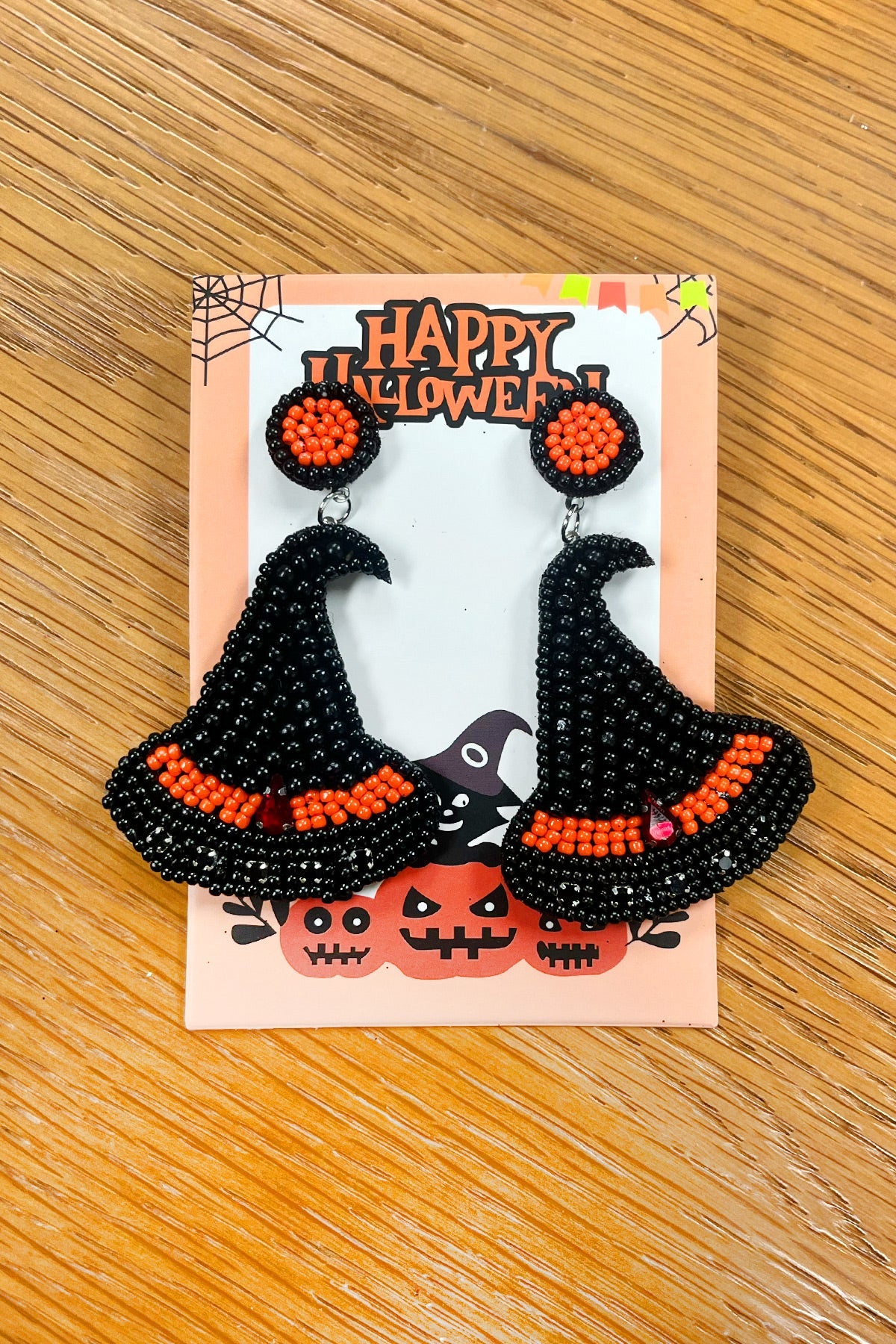 ICON Witch Hat Beaded Halloween Earings One Size Fits All ICON