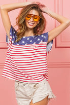 BiBi Star Printed with Stripe Combo Top