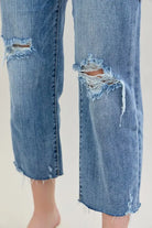 Judy Blue High Waist Destroy Crop Wide Leg Jeans