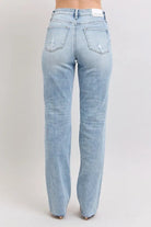 Judy Blue Mid Rise Light Wash Dad Jeans