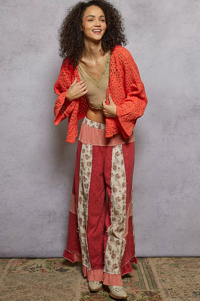 POL Open Front Cardigan with Crochet Patterns