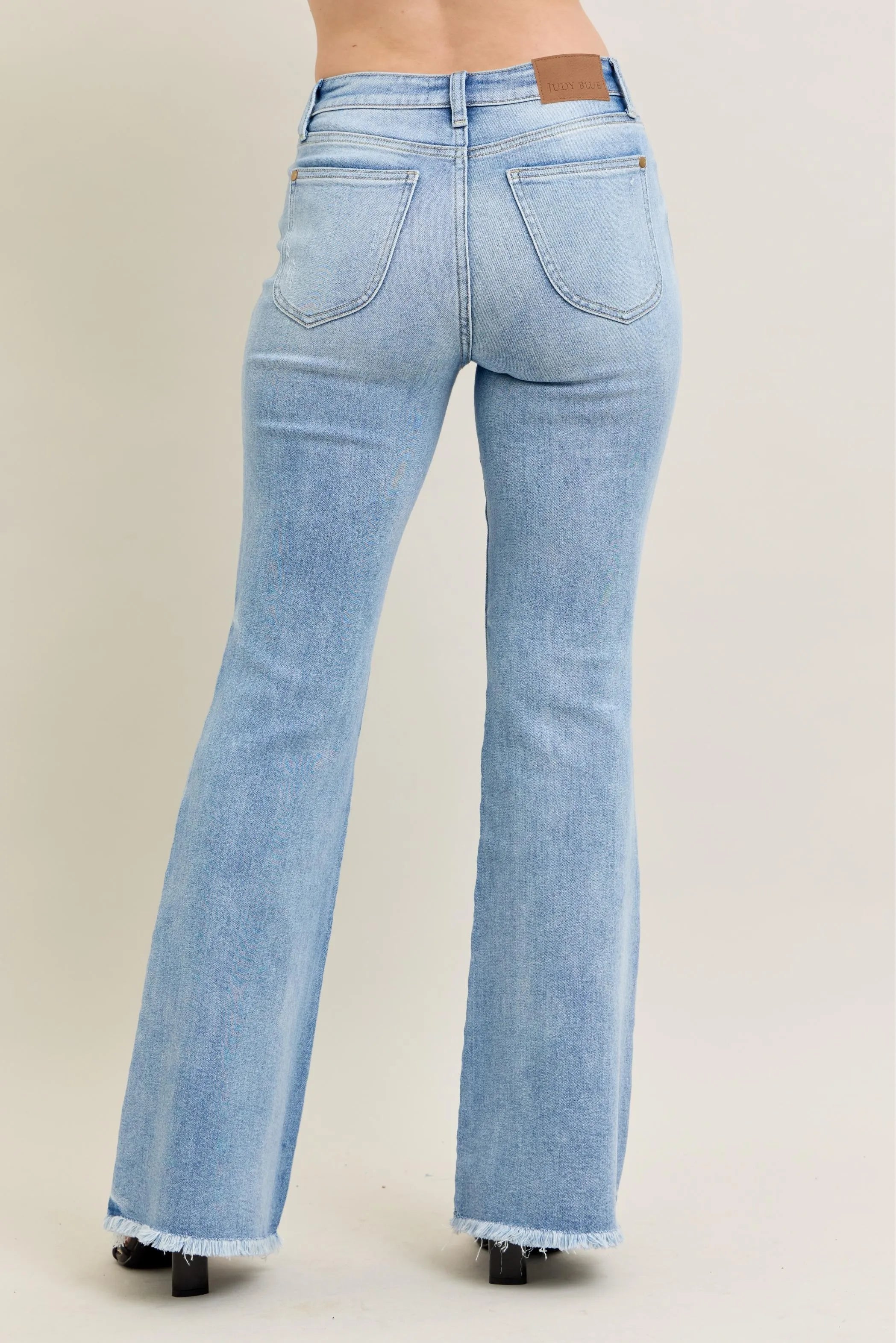 Judy Blue High Waisted Flare Jeans W/ Shield Pockets
