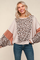 Haptics Reverse Stitches Loose Fit Sweater Top