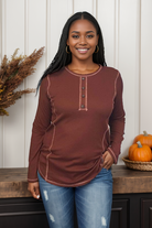 Heimish Golden Ginger Long Sleeve Top