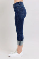 Judy Blue High-Waist Double Waist Band Cuffed Skinny Jeans