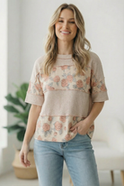 Haptics Roses are Red Colorblock Top