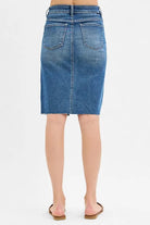 RISEN High Rise Front Slit Pencil Skirt