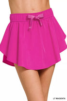 Zenana Light Magenta Soft Woven Active Skorts LT MAGENTA