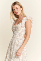 Jade By Jane Ruffle Sleeve Tiered Maxi Dress