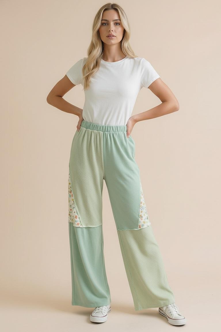 Haptics French Terry Color Block Pants with Pockets