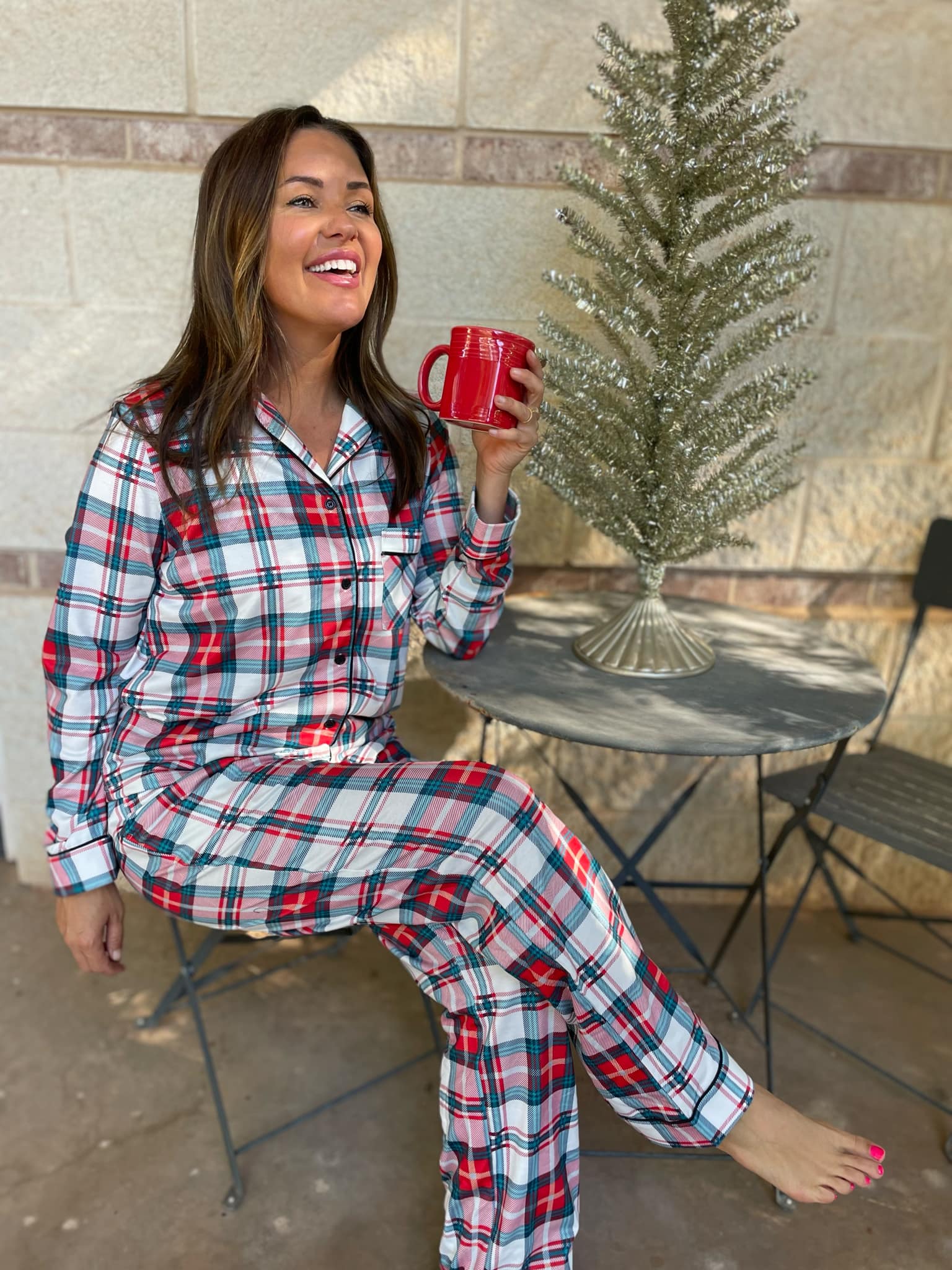 Holiday Plaid Pajama Set Ave Shops