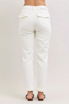 Judy Blue White High Waist Jeans with Patch Pockets