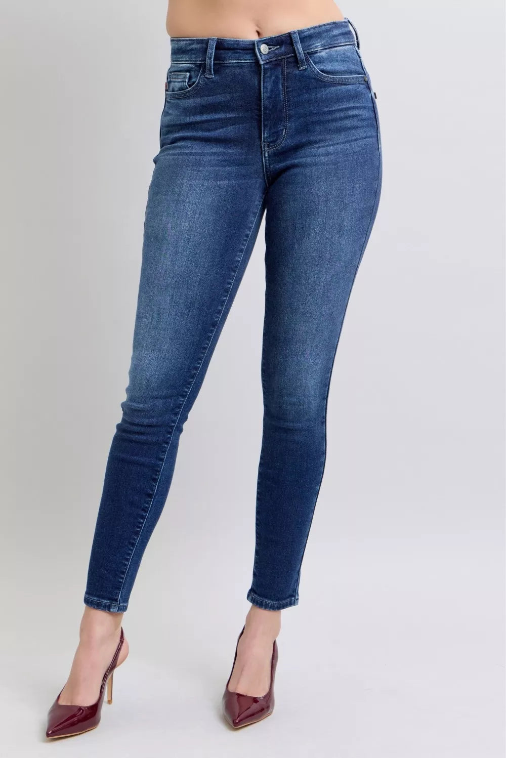 Judy Blue Washed Thermal Skinny Jeans DK