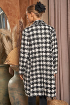 Davi & Dani Textured Knit Tweed Double Button Coat Jacket Davi & Dani